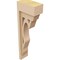 Ekena Millwork 3"W x 6"D x 18"H Thin Sheridan Rough Cedar Woodgrain TimberThane Corbel, Primed Tan CORUR03X06X18SHERCPR - alternate 4